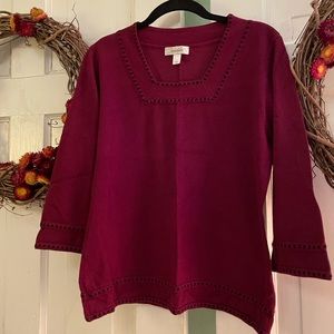 Dress Barn Dark Red Sweater Size L